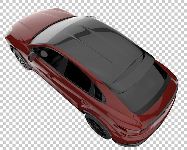SUV sobre fondo transparente. Representación 3d - ilustración