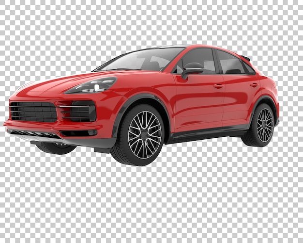 SUV sobre fondo transparente. Representación 3d - ilustración