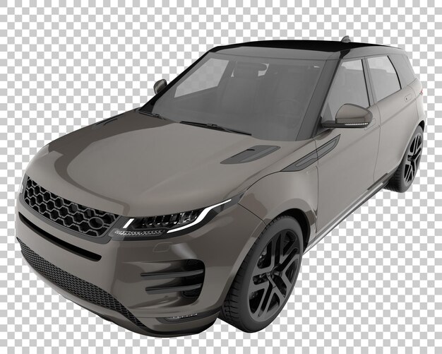 SUV sobre fondo transparente. Representación 3d - ilustración