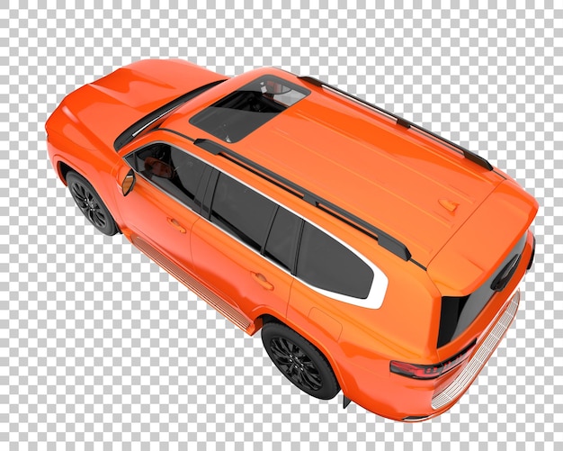 SUV sobre fondo transparente. Representación 3d - ilustración