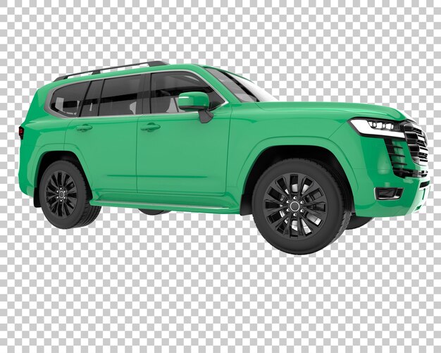 SUV sobre fondo transparente. Representación 3d - ilustración