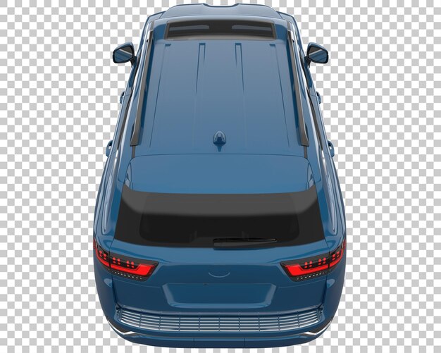 SUV sobre fondo transparente. Representación 3d - ilustración