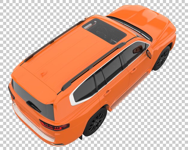 SUV sobre fondo transparente. Representación 3d - ilustración