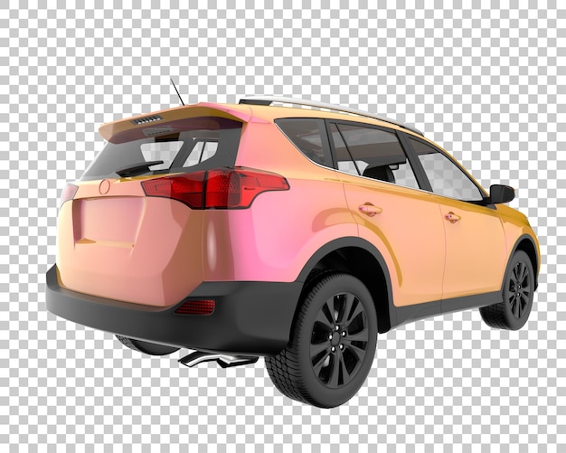 SUV sobre fondo transparente. Representación 3d - ilustración