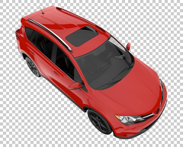 SUV sobre fondo transparente. Representación 3d - ilustración