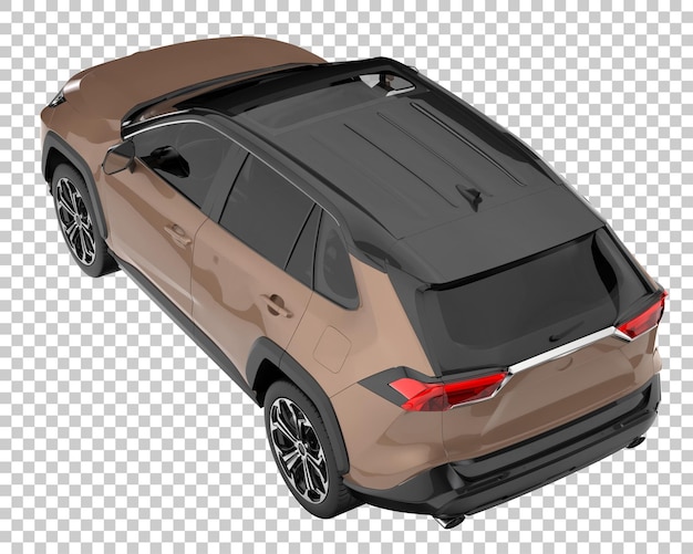 SUV sobre fondo transparente. Representación 3d - ilustración