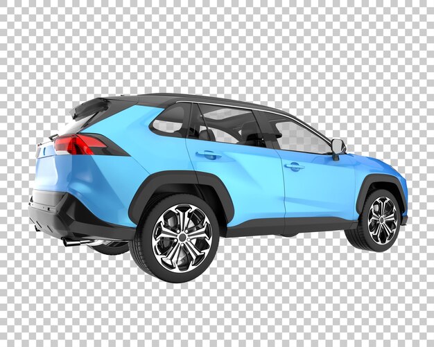 SUV sobre fondo transparente. Representación 3d - ilustración
