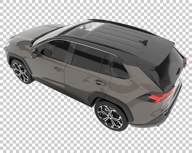 SUV sobre fondo transparente. Representación 3d - ilustración