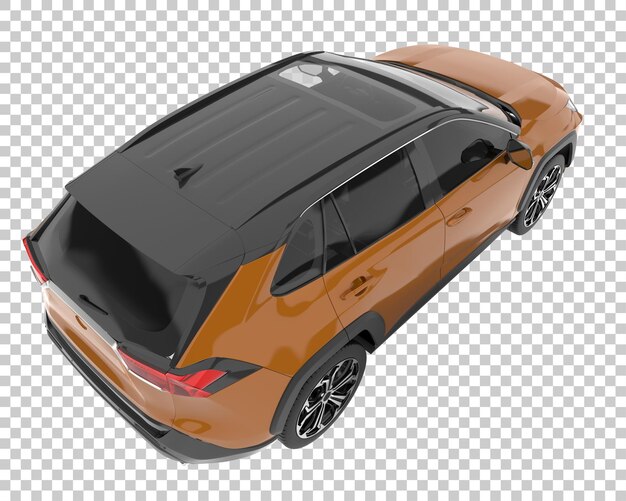 SUV sobre fondo transparente. Representación 3d - ilustración