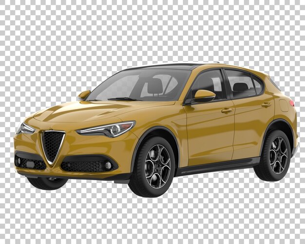 SUV su sfondo trasparente. Rendering 3D - illustrazione