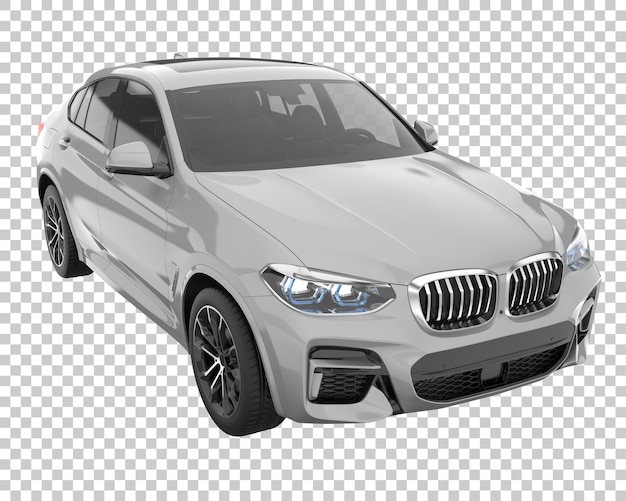 SUV su sfondo trasparente. Rendering 3D - illustrazione