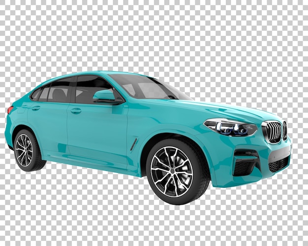 SUV su sfondo trasparente. Rendering 3D - illustrazione