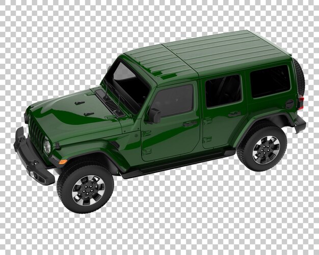 SUV su sfondo trasparente. Rendering 3D - illustrazione