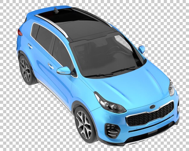 SUV su sfondo trasparente. Rendering 3D - illustrazione