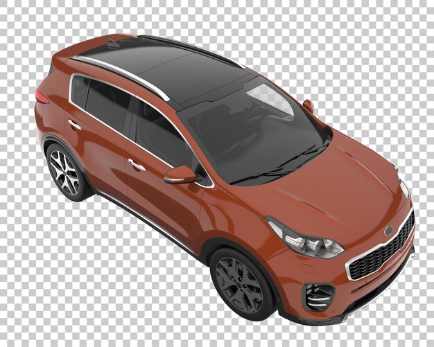 SUV su sfondo trasparente. Rendering 3D - illustrazione