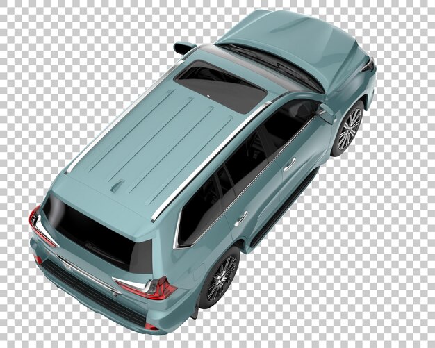 SUV su sfondo trasparente. Rendering 3D - illustrazione
