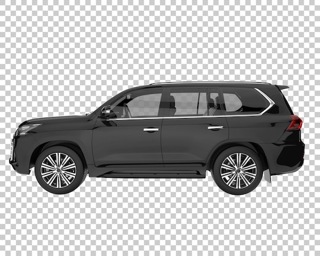 SUV su sfondo trasparente. Rendering 3D - illustrazione