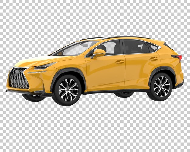 SUV su sfondo trasparente. Rendering 3D - illustrazione