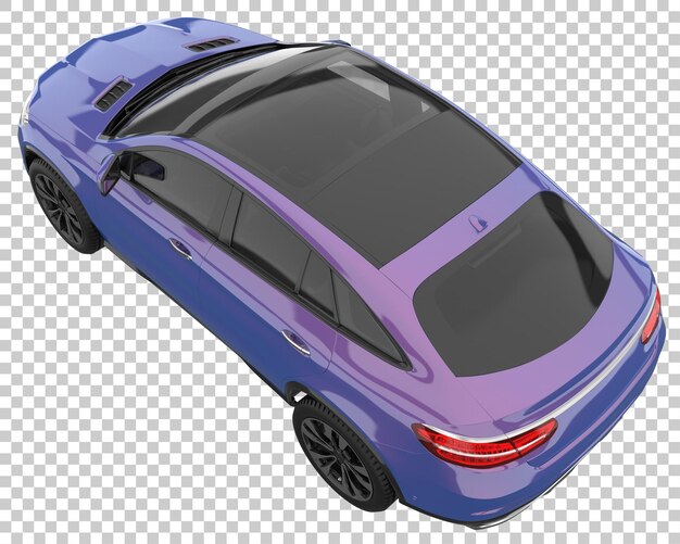 SUV su sfondo trasparente. Rendering 3D - illustrazione