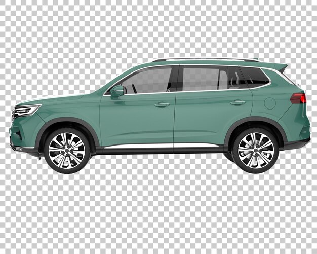 SUV su sfondo trasparente. Rendering 3D - illustrazione