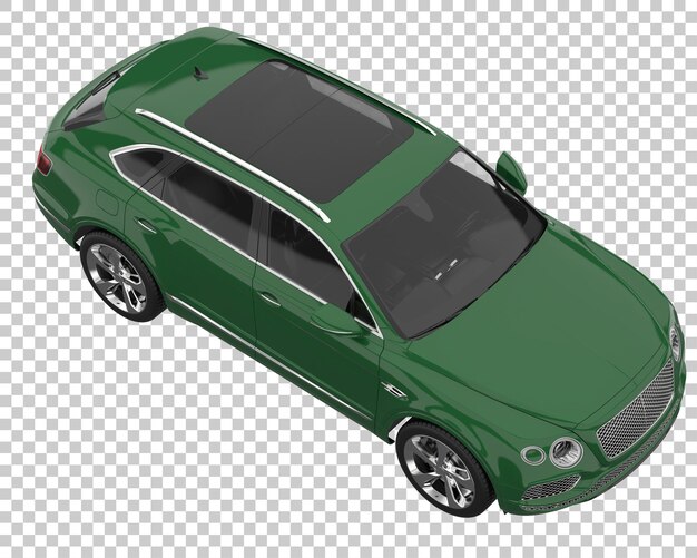 SUV su sfondo trasparente. Rendering 3D - illustrazione