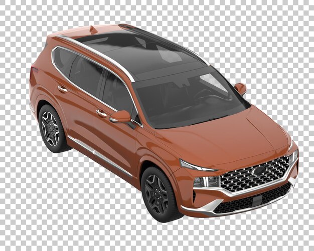 SUV su sfondo trasparente. Rendering 3D - illustrazione