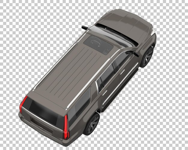 SUV su sfondo trasparente. Rendering 3D - illustrazione