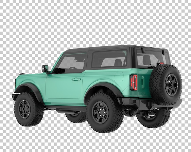 SUV su sfondo trasparente. Rendering 3D - illustrazione