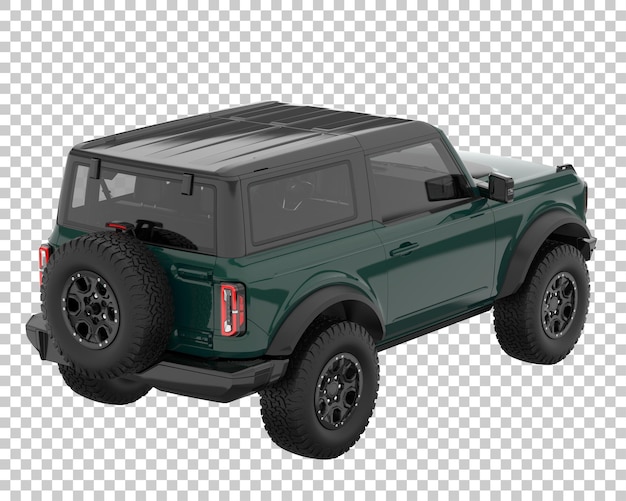 SUV su sfondo trasparente. Rendering 3D - illustrazione