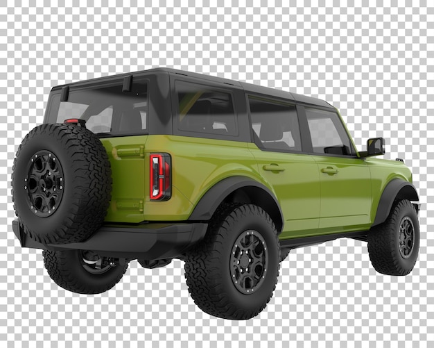 SUV su sfondo trasparente. Rendering 3D - illustrazione