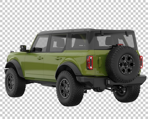 SUV su sfondo trasparente. Rendering 3D - illustrazione