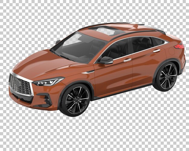 SUV su sfondo trasparente. Rendering 3D - illustrazione