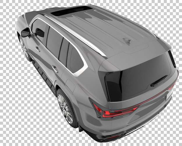 SUV su sfondo trasparente. Rendering 3D - illustrazione