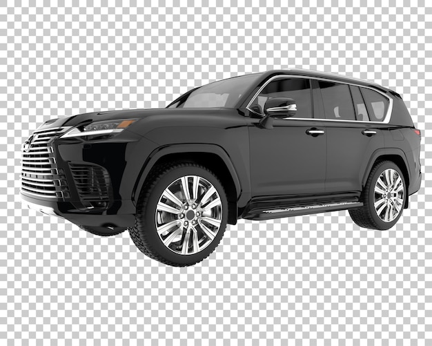 SUV su sfondo trasparente. Rendering 3D - illustrazione