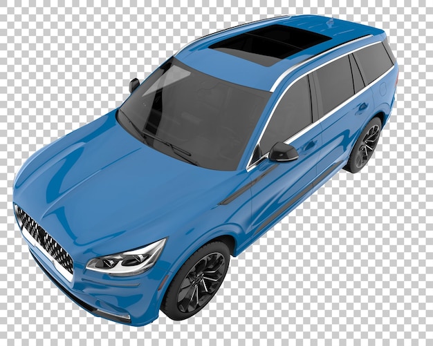 SUV su sfondo trasparente. Rendering 3D - illustrazione