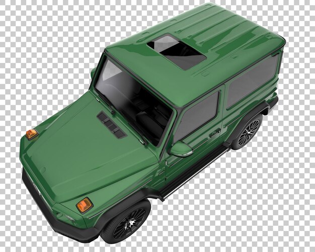 SUV su sfondo trasparente. Rendering 3D - illustrazione