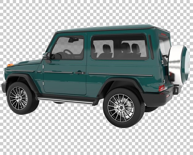 SUV su sfondo trasparente. Rendering 3D - illustrazione