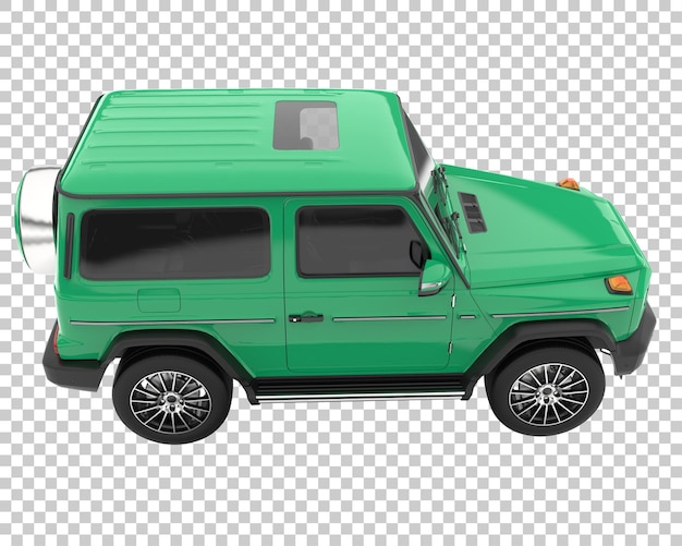SUV su sfondo trasparente. Rendering 3D - illustrazione