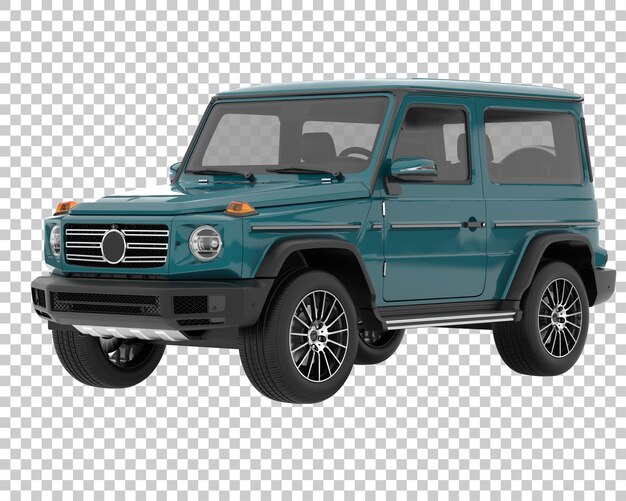 SUV su sfondo trasparente. Rendering 3D - illustrazione