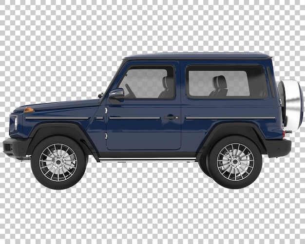 SUV su sfondo trasparente. Rendering 3D - illustrazione