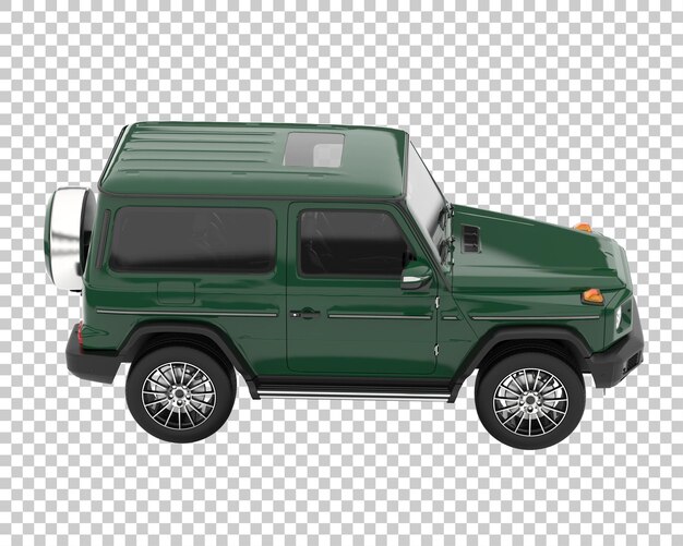 SUV su sfondo trasparente. Rendering 3D - illustrazione