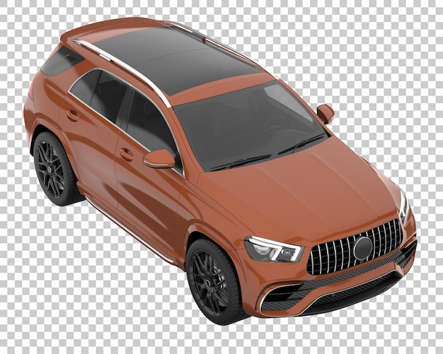 SUV su sfondo trasparente. Rendering 3D - illustrazione