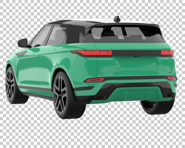 SUV su sfondo trasparente. Rendering 3D - illustrazione