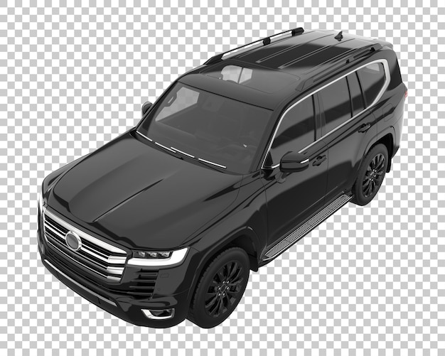 SUV su sfondo trasparente. Rendering 3D - illustrazione