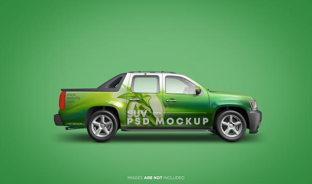 Suv vehicle psd mockup side view