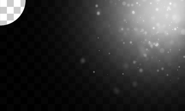 Světelný efekt s bokeh s transparentním pozadím