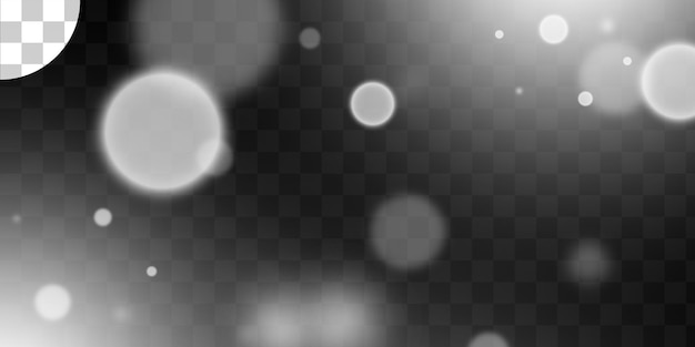 Světelný efekt s bokeh s transparentním pozadím