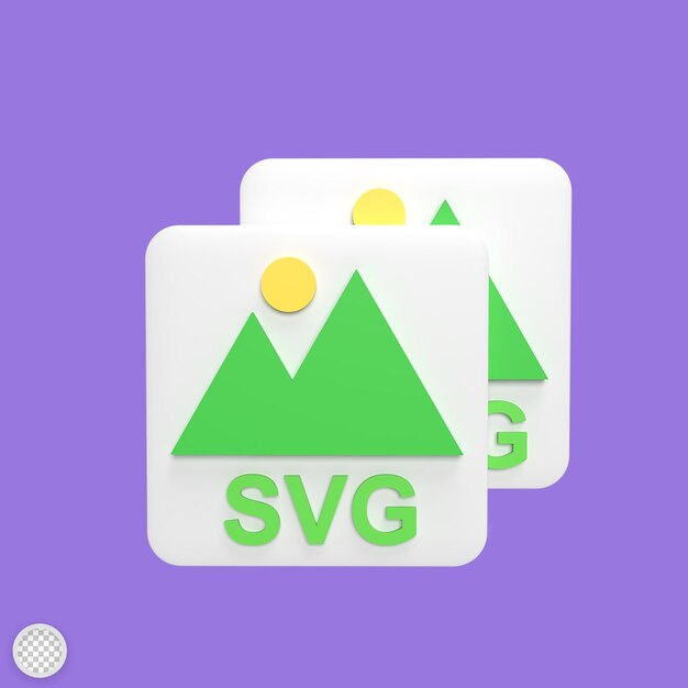 Svg archivo 3d icono modelo dibujos animados estilo concepto render ilustración