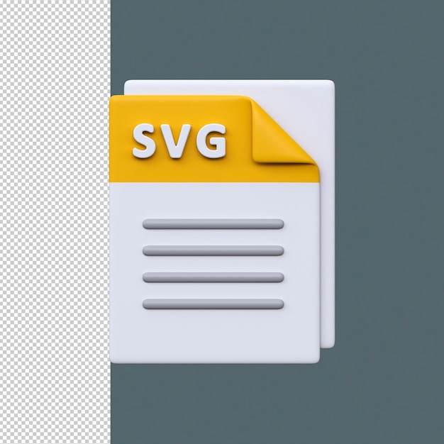 SVG file format 3D icon Vector image format for scalable graphics web icons and interface elements