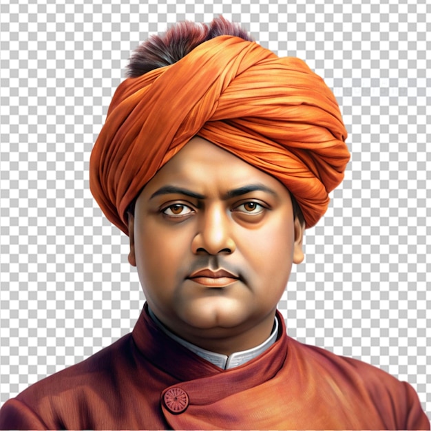 PSD swami vivekananda en un fondo transparente